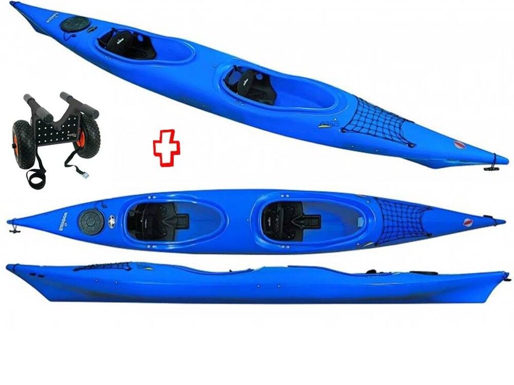 Canoa Rigida Oasis Twin Max Expedition + Carrellino Rainbow