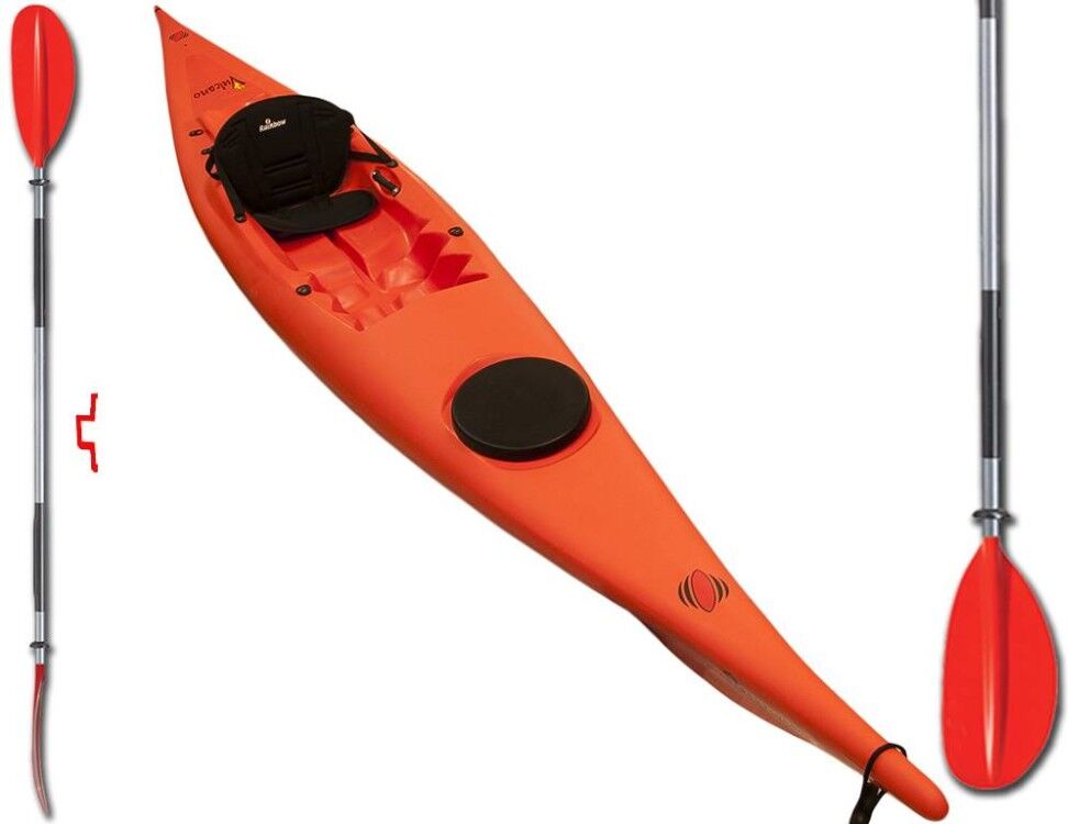 Canoa Rigida Vulcano 4.25 Expedition + Pagaia Fissa Rainbow