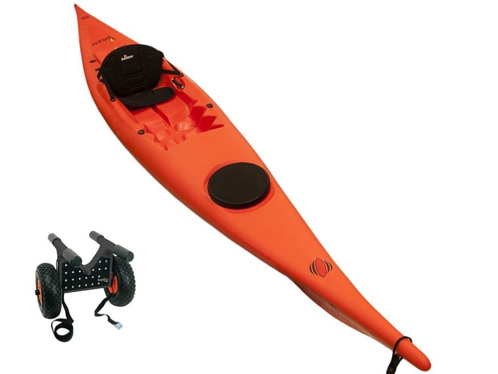 Canoa Rigida Vulcano 4.25 Expedition + Carrellino Rainbow