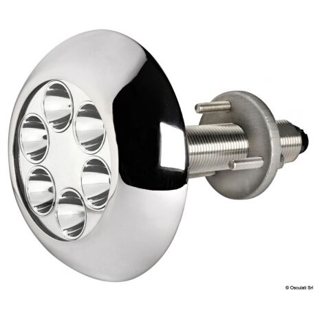 Osculati Luce subacquea per carena / specchio di poppa / plancetta con prigioniero Faro subacqueo 12 LED bianchi