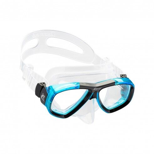 Cressi Maschera subacquea Focus trasparente bivetro Azzurro