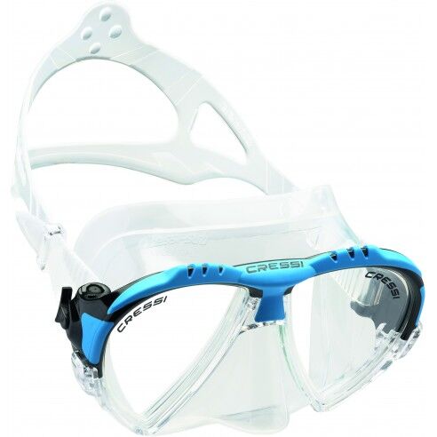 Cressi Maschera subacquea Matrix trasparente bivetro Blu