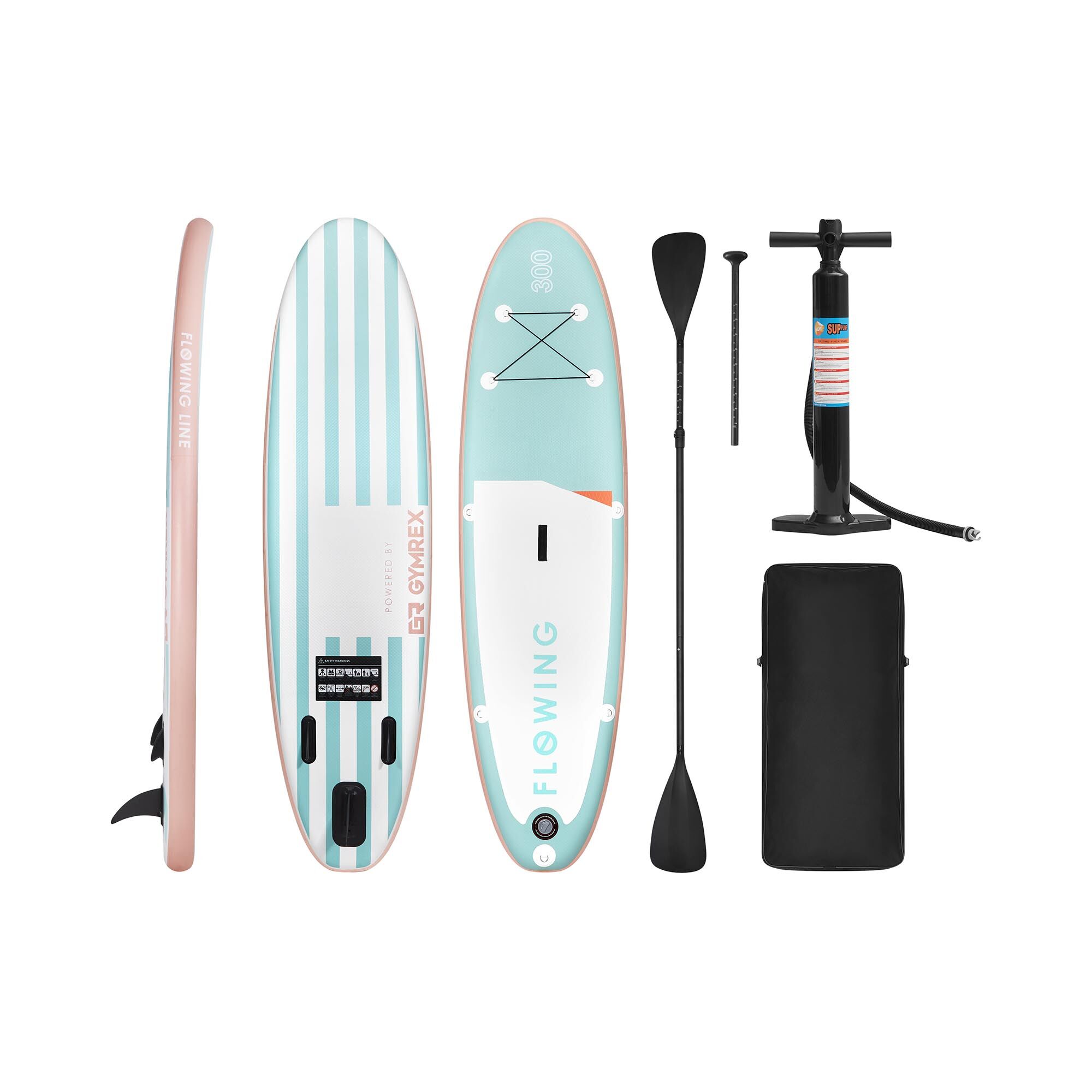 Gymrex SUP paddleboard - opblaasbaar - mint GR-SPB300S