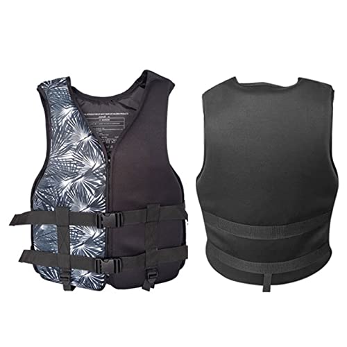 CJJZFO Zwemvesten Zwemvest, Lichtgewicht Zwemhulpmiddel, Volwassenen Tieners Drijfvest voor Waterskiën Peddel Wakeboard Kajakken Snorkelvest, Watersport (Color : Black, Size : XXL)