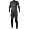 O'NEILL Wetsuits Women's Reactor II 3/2mm Back Zip Full Wetsuit, Black, 14