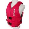 FXKJ Reddingsvest Volwassenen Kinderen Zwemvest Drijfvermogen Reddingsvest voor Dames Heren Paddle Board Reddingsvesten met verstelbare gespen Watersport Visvest, L 60-75kg,Red