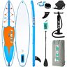 FunWater Opblaasbare surfplank, surfplank, surfplank, surfplank, peddelaccessoires, verstelbaar, pomp, reisrugzak, waterdichte tas