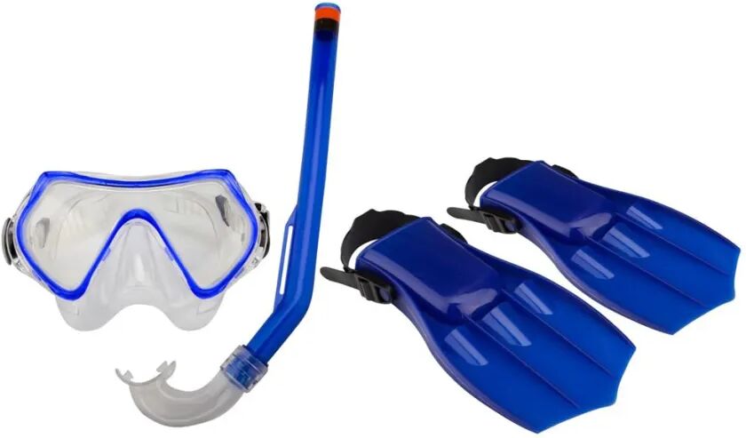 Waimea junior duik set met masker/snorkel/vin 34-38 kobalt blauw/zwart