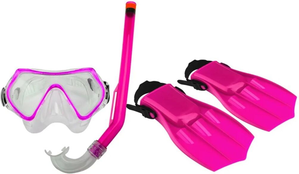 Waimea junior duik set met masker/snorkel/vin 34-38 roze/zwart