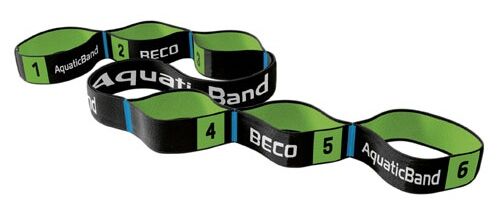 Beco elastiekband Aquatic 8 lussen - Zwart,Groen