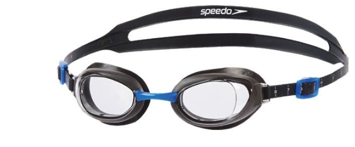 Speedo aquapure bril rubber one size blauw/zwart - Zwart,Blauw