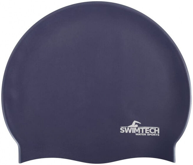 SwimTech badmuts siliconen one size marineblauw - Marineblauw