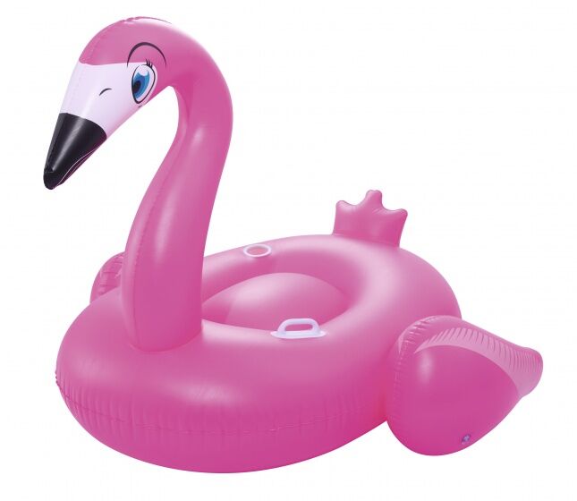 Free and Easy opblaasbare flamingo roze 30x13x29 cm - Roze