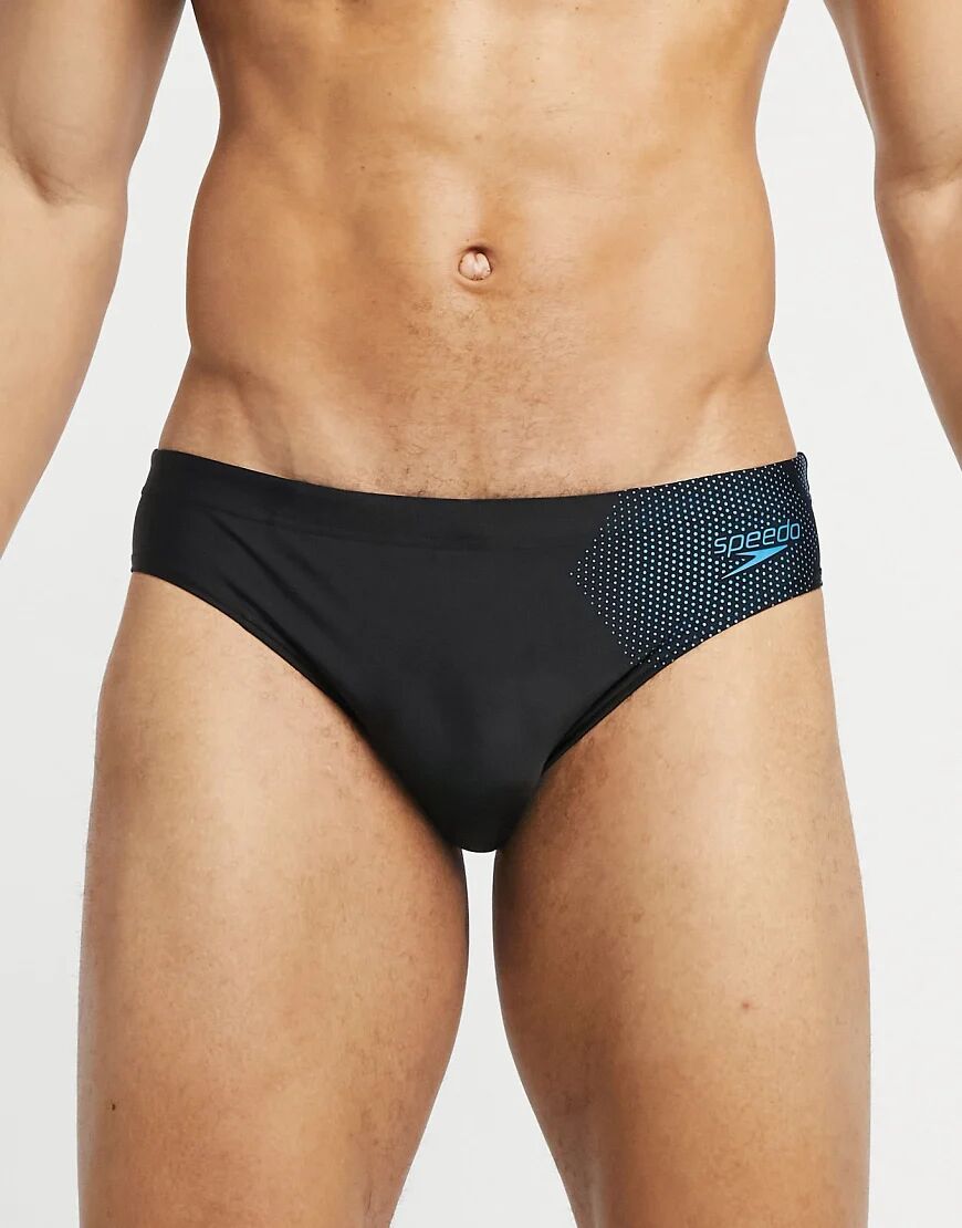 Speedo technical logo 7cm brief in black and blue-Multi  Multi