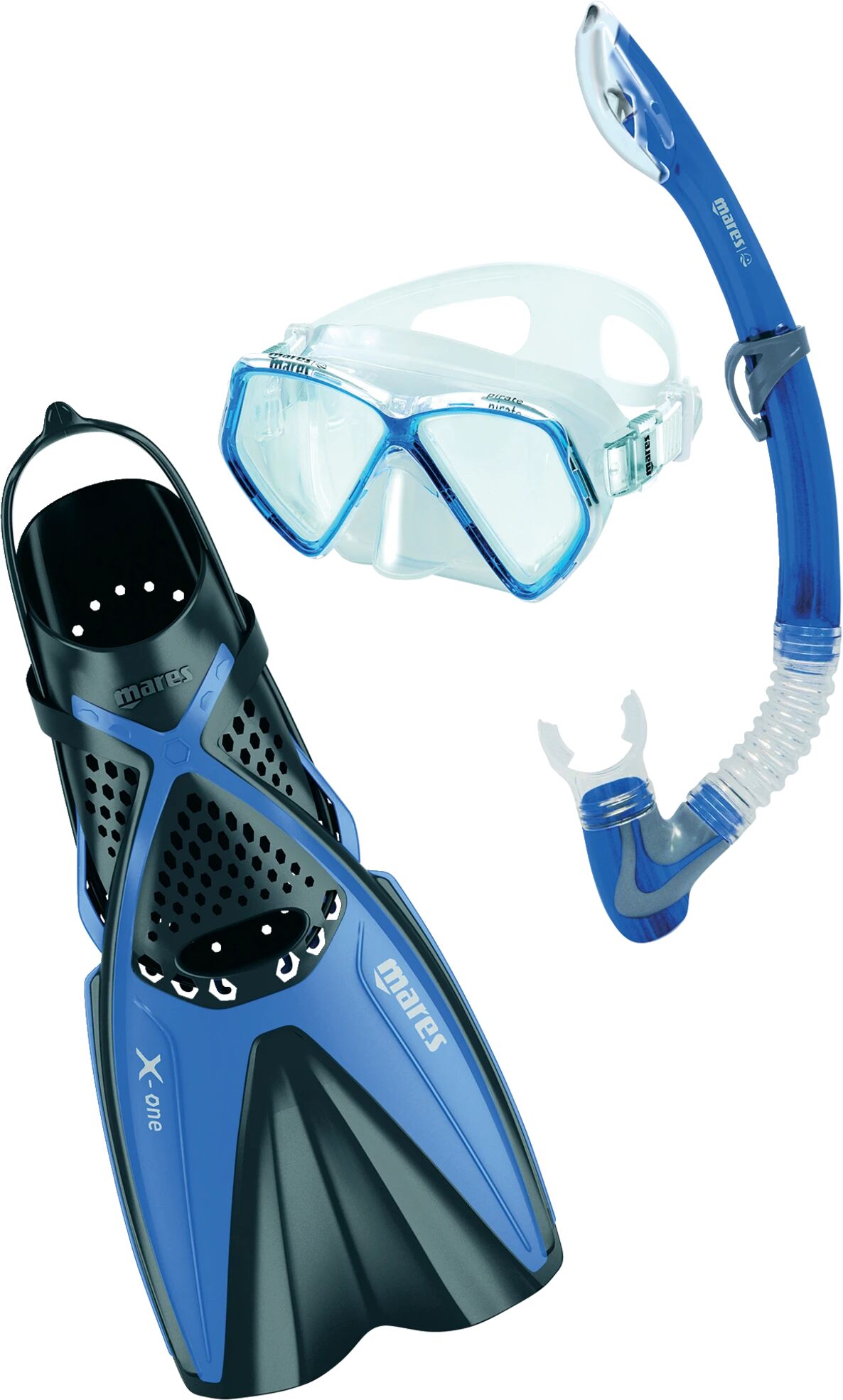 Mares X-One Pirate-18, snorkelsett junior  XS/24-29 blue