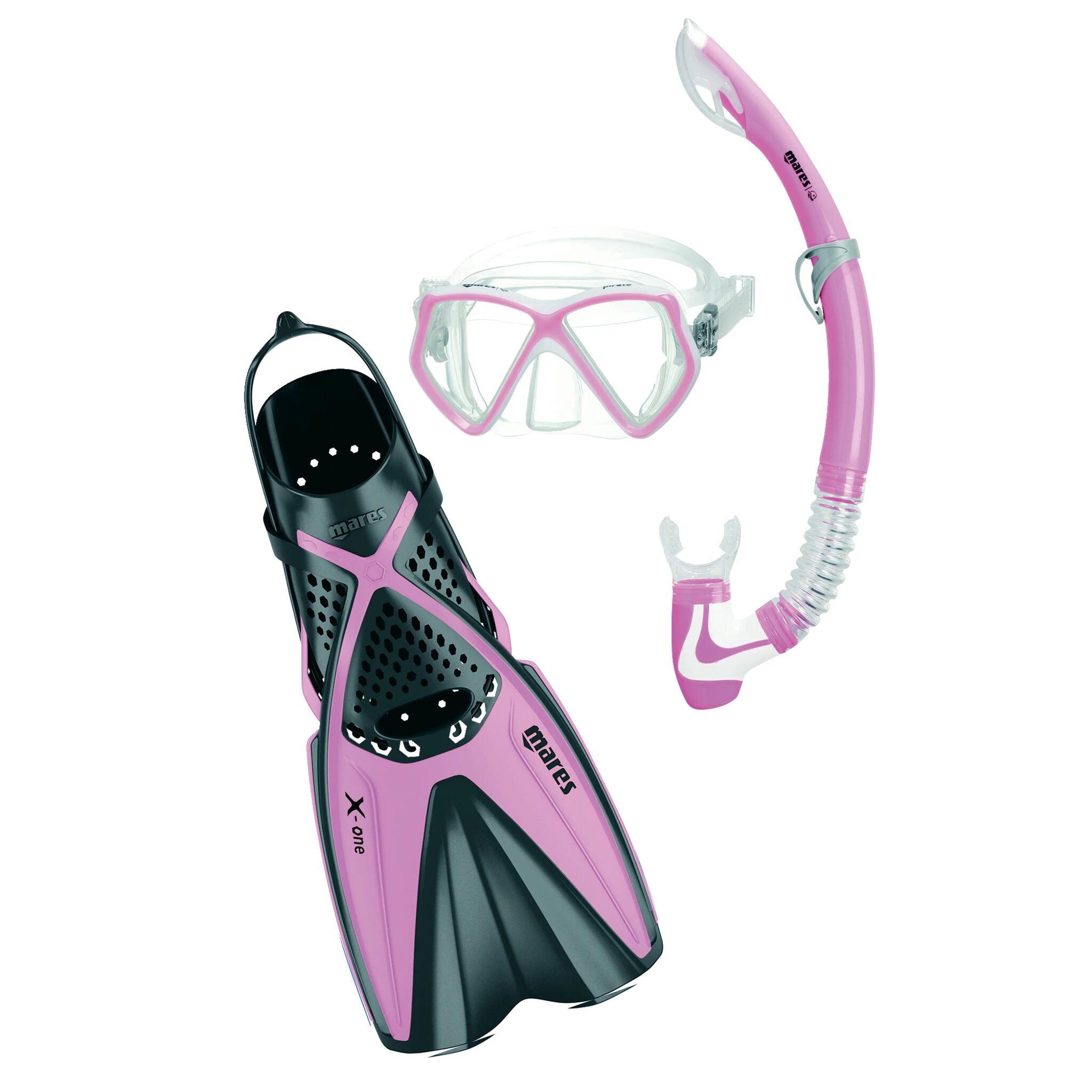 Mares X-One Pirate-18, snorkelsett junior  S/30-34 Pink