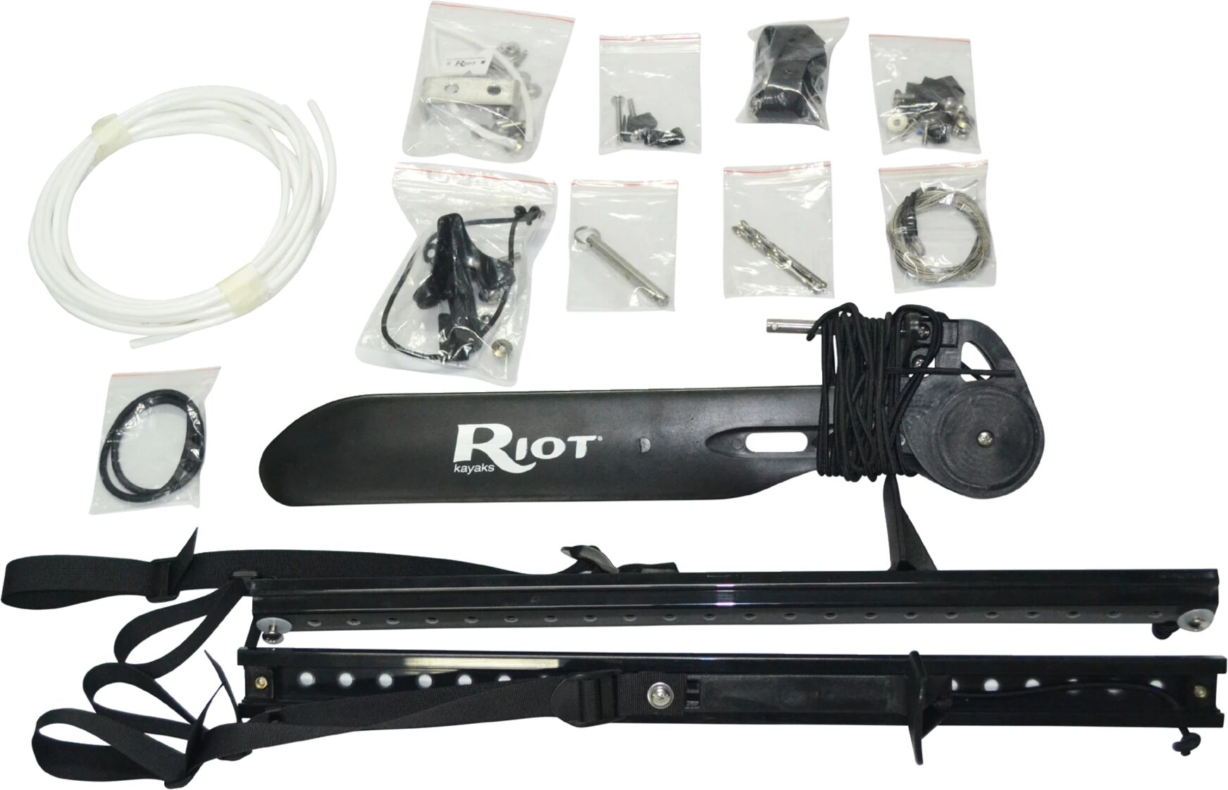 Riot rudder kit, tilbehør kajakk 52 x18cm Black