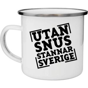 Utan Snus Stannar Sverige   Emaljmugg