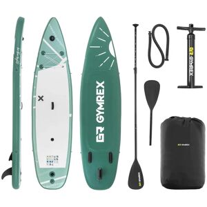 Gymrex Stand up paddle board - nafukovací - 125 kg - zelený - dvojkomorový - 329 x 78 x 38.5 cm GR-SPB401DC