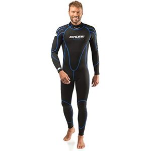 Cressi Men's Maya Man Monopiece 2.5mm All In One Wetsuit Premium Neoprene High Stretch for Men s, Black Blue, XL 5 UK