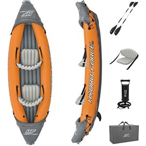 Bestway Hydro-Force Rapid Kayak 2 Person Inflatable Kayak Set with Seats, Backrest, Paddles, Hand Pump and Carry Bag, Orange