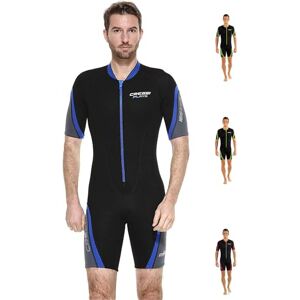 Cressi Playa Man Wetsuit 2.5 mm, Men's High Stretch Neoprene Shorty Wetsuit, Black/Blue, XXXXL/8