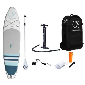 Ocean Pacific Malibu Lite 10'6 Inflatable Paddle Board (White/Grey/Teal)  - White;Grey;Teal