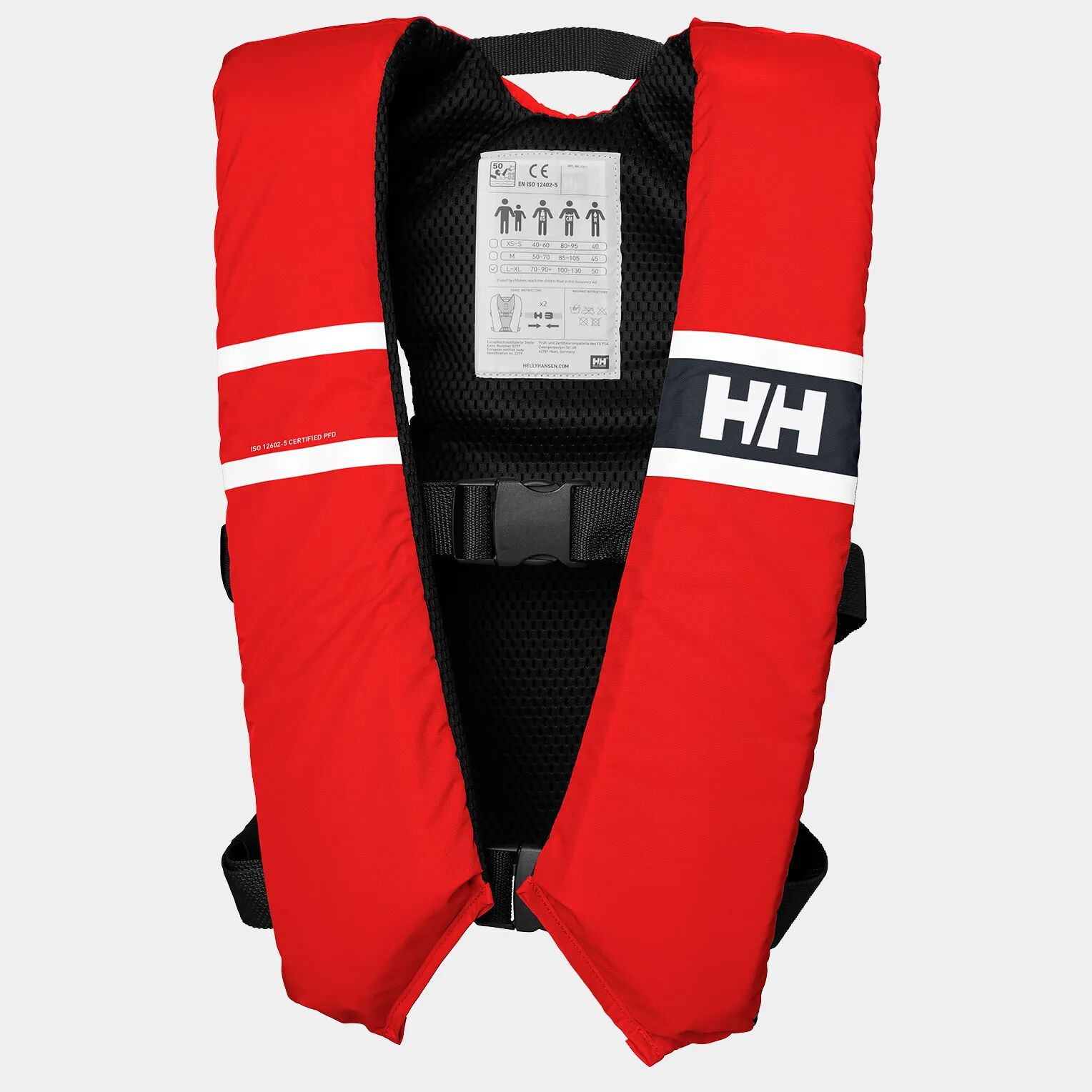 Helly Hansen Unisex Comfort Compact 50N Life Vest Red 70/90KG - Alert Red - Unisex