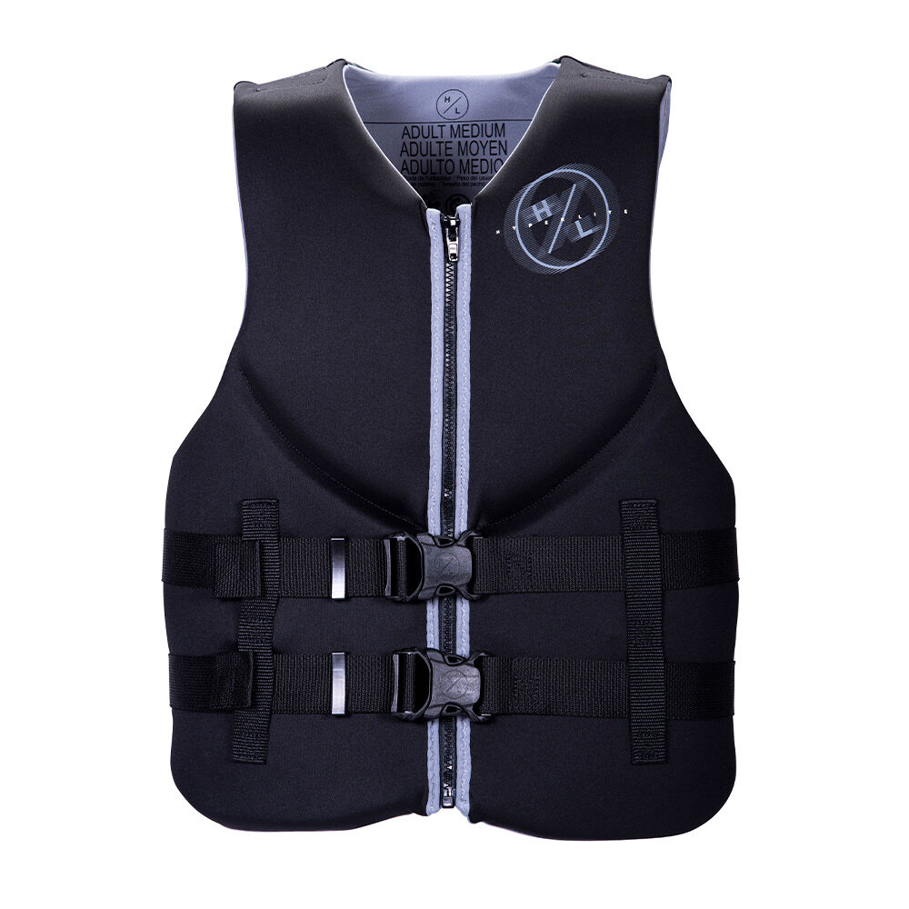 Photos - Life Jacket Hyperlite Men's Indy Neoprene CGA Life Vest in Black/Grey 23600245 