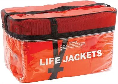 Airhead Adult Type II Keyhole Life Jackets with Storage Bag, Orange (4 Pack), Drk Orange