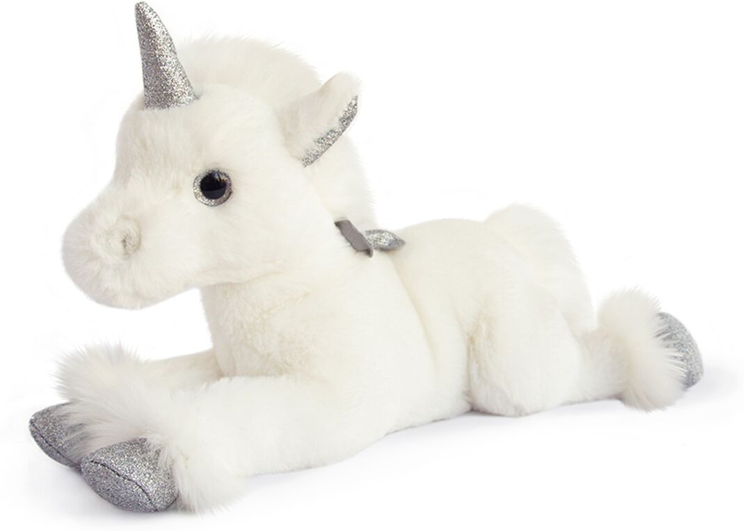 HISTOIRE D'OURS Licorne argent 35 cm