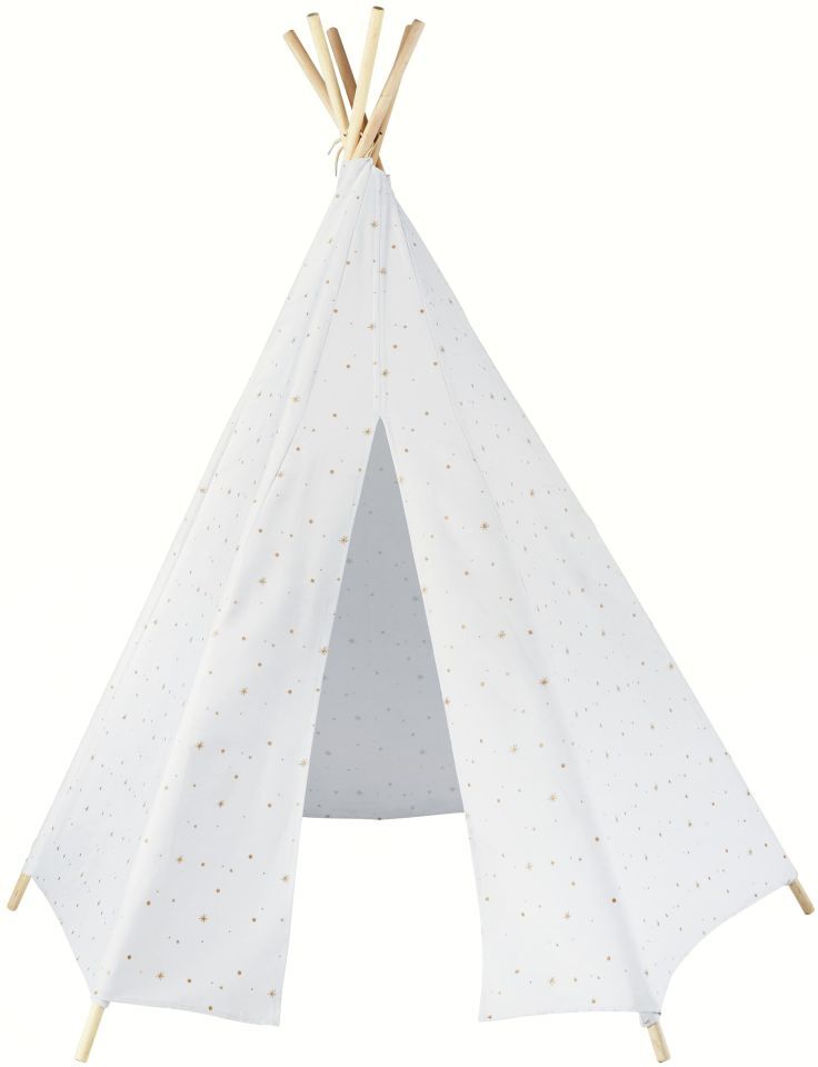 Maisons du Monde Tipi enfant écru motifs étoiles dorées