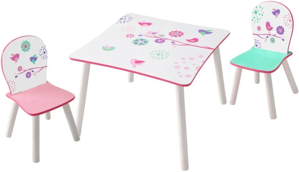 Worlds Apart Ensemble de table et de chaises 3 pcs Birds