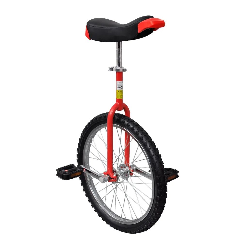 vidaXL Monocycle ajustable rouge