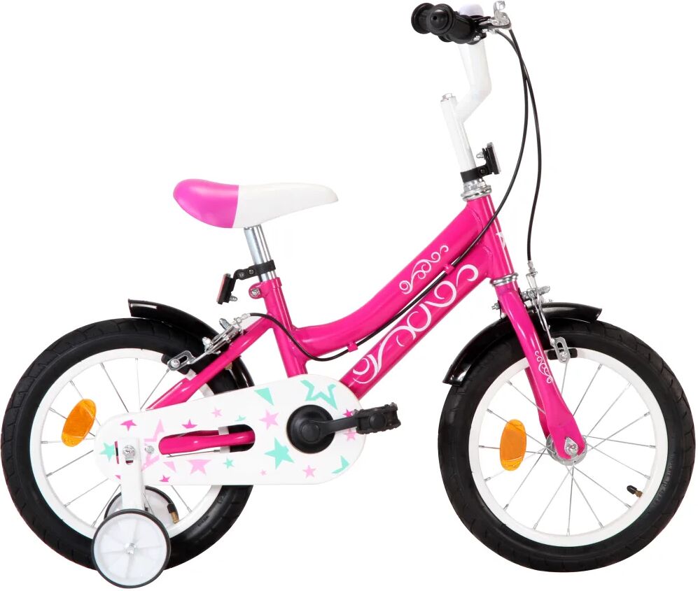 vidaXL Vélo pour enfants 14 pouces Noir et rose