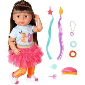 Baby Born Anziehpuppe »Sister Play & Style 43 cm brunette« Braun, bunt