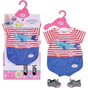 Baby Born Puppenkleidung »Bath Pyjamas & Clogs blau, 43 cm« bunt