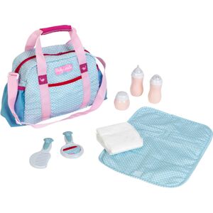 Klein Puppen Wickeltasche »Baby Coralie« hellblau/rosa