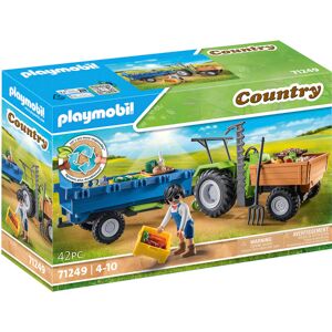 Playmobil Konstruktions-Spielset »Traktor mit Hänger (71249), Country«,... bunt