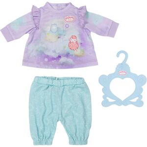 Baby Annabell Puppenkleidung »Sweet Dreams Schlafanzug, 43 cm«, mit Kleiderbügel helllila/hellblau
