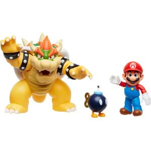 Jakks Pacific - Super Mario Spielset Bowser Vs. Mario, Multicolor