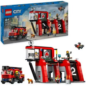 Lego - 60414 Feuerwehrstation Mit Drehleiterfahrzeug, Multicolor