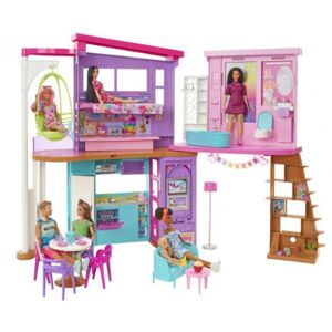 Mattel HCD50 Barbie Malibu Haus mit über 30 Teilen