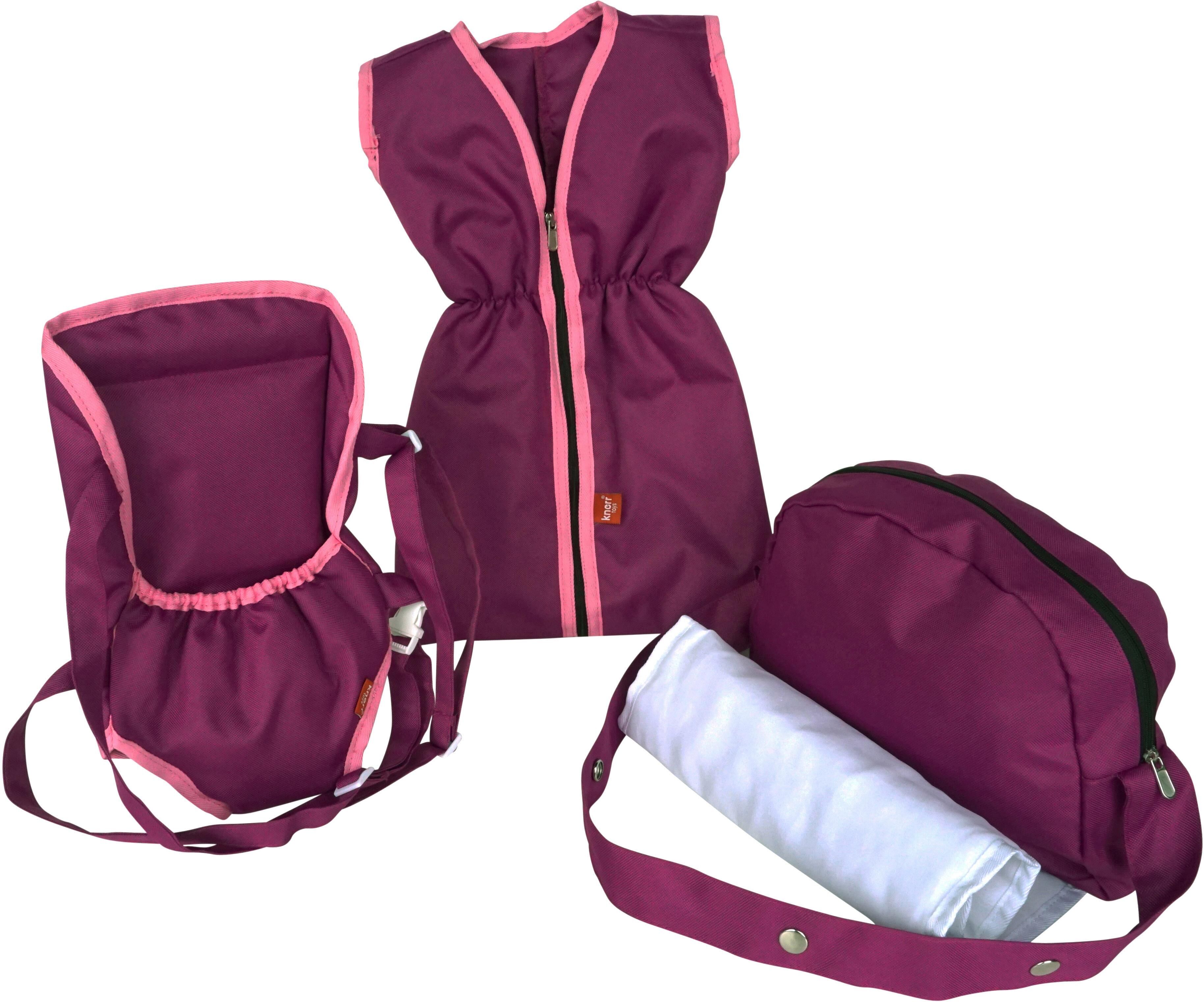 Knorrtoys® Puppen Schlafsack »Puppenzubehörset - Pink Purple«, (Set, 3 tlg.),... Floral Pink