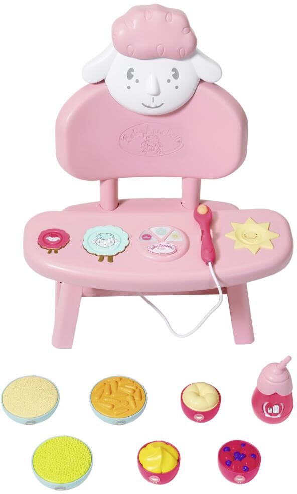 Baby Annabell Puppenhochstuhl »Lunch Time Tisch«, mit Licht- und Soundeffekten rosa