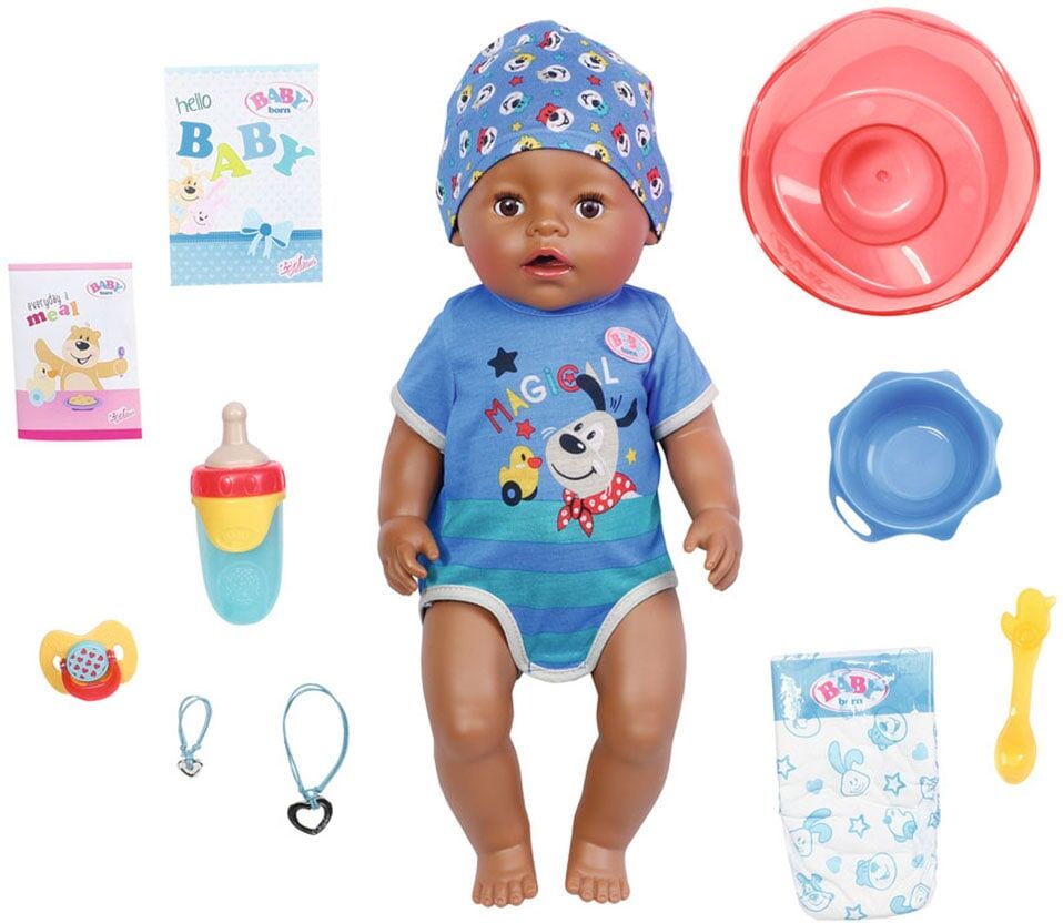 Baby Born Babypuppe »Magic Boy, Dolls of Colour, 43 cm«, mit lebensechten... blau