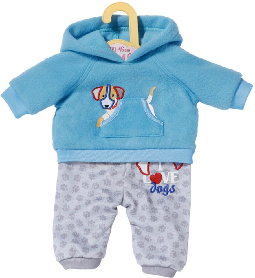 Zapf Creation® Puppenkleidung »Dolly Moda Sport-Outfit Blau, 43 cm« grau