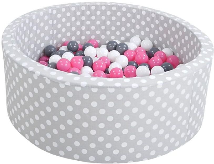 Knorrtoys® Bällebad »Grey White Dots 300 Bälle creme/grey/rose« bunt