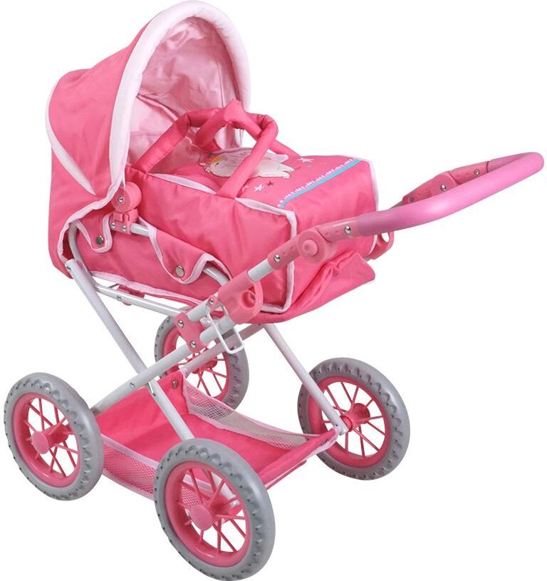 Knorrtoys® Kombi-Puppenwagen »Ruby - Nici La-La-Lama Lounge«, mit Wickeltasche rosa