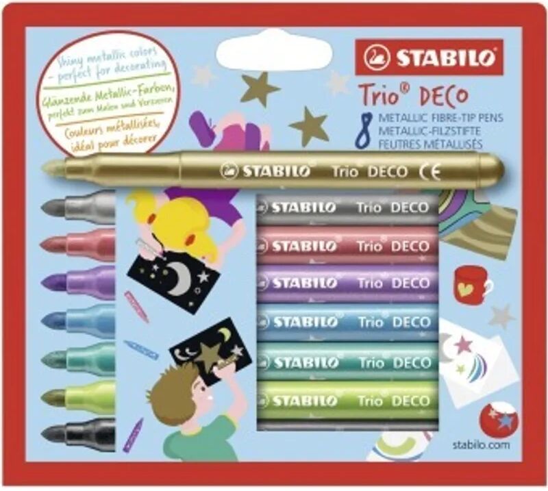 STABILO® Filzstift STABILO® TRIO DECO 8er